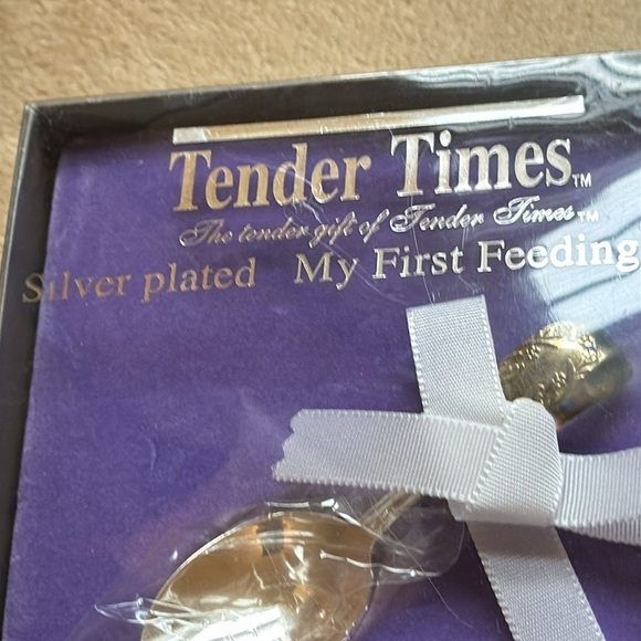 Bundle Tender Times Silver Plated My First My First Cup New &Feeding Spoon Open - Picture 6 of 13
